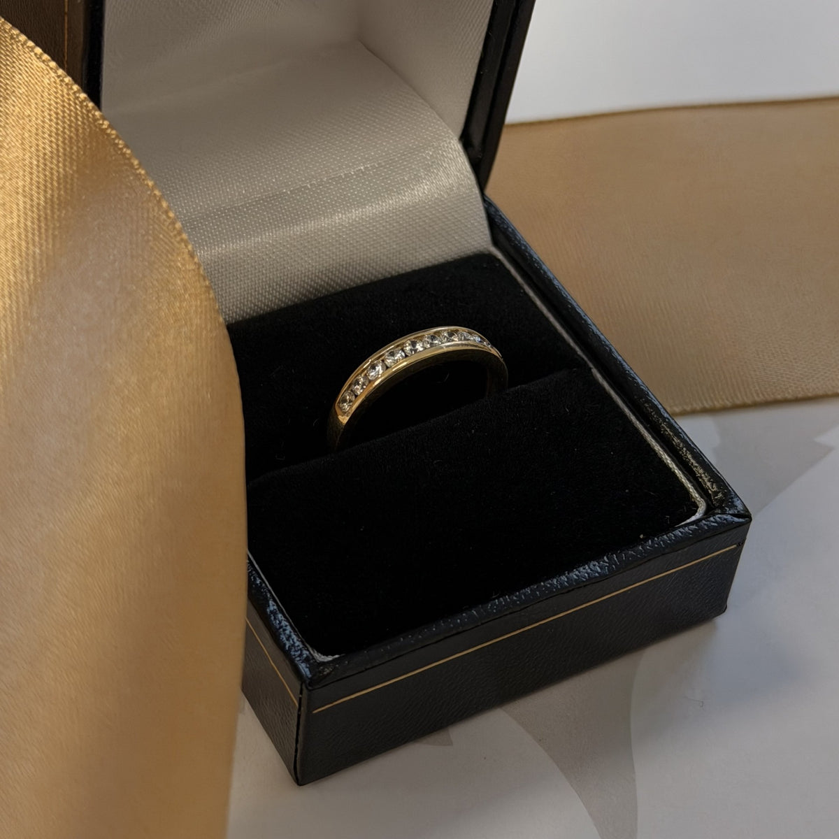 9ct Yellow Gold Diamond Half Eternity Ring