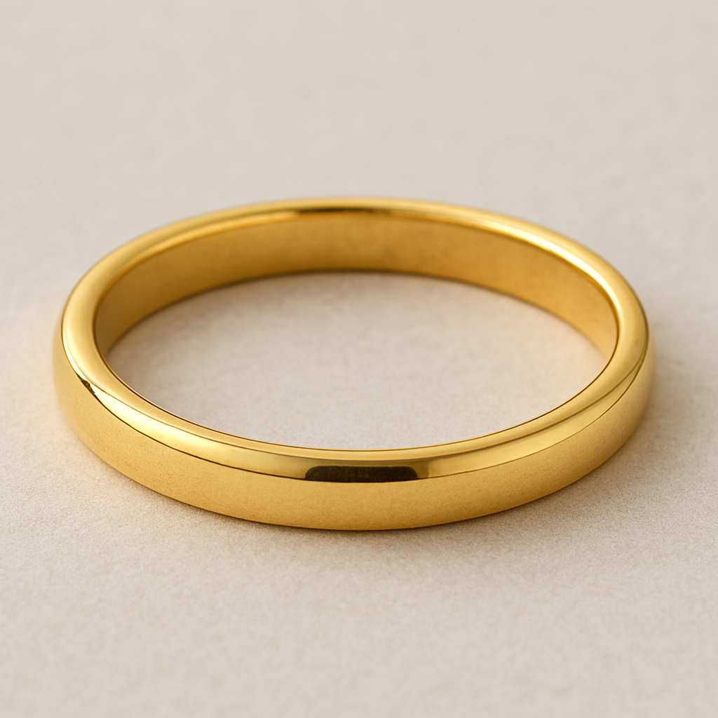 9ct Gold Court Wedding Ring - 2mm width