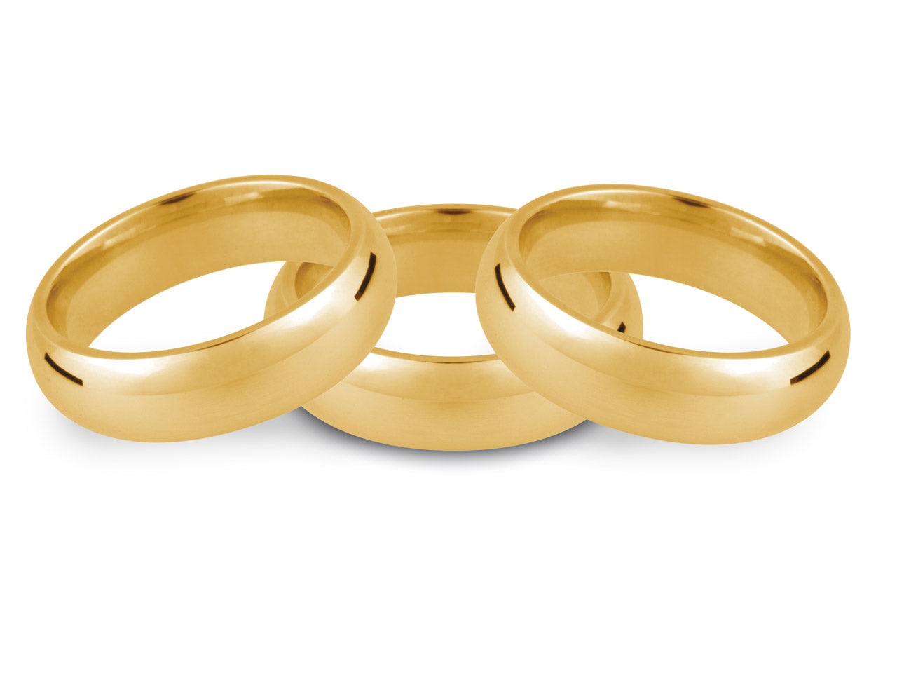 9ct Gold Court Wedding Ring - 6mm width