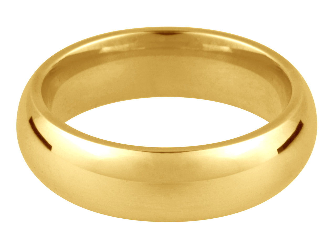 9ct Gold Court Wedding Ring - 6mm width