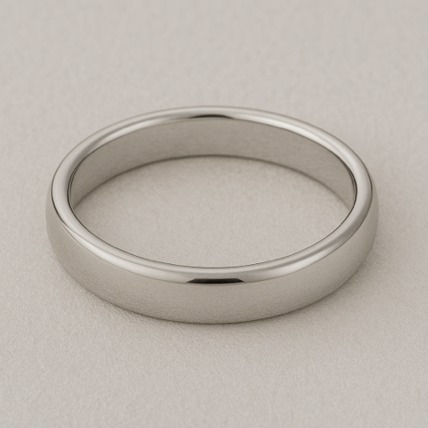 9ct Gold White Court Wedding Ring - 3mm width