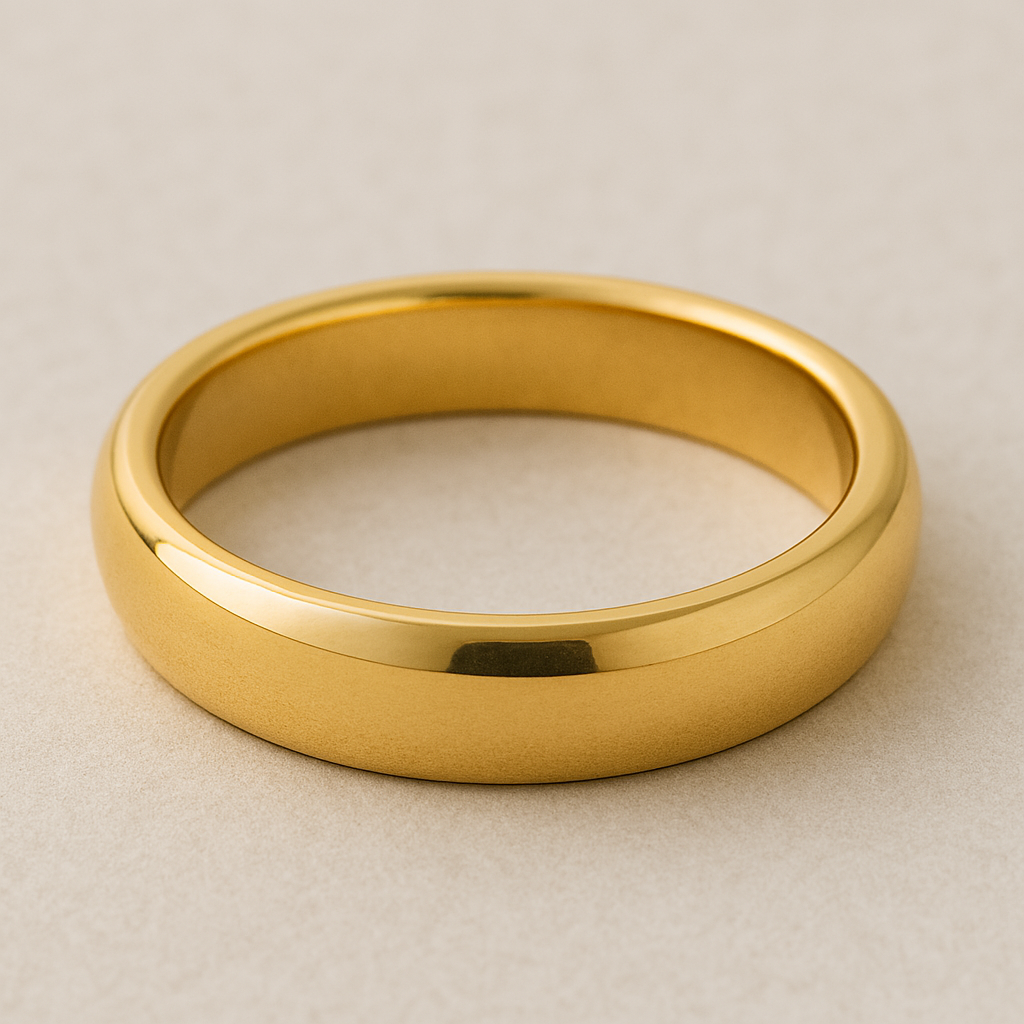 9ct Gold Court Wedding Ring - 4mm width