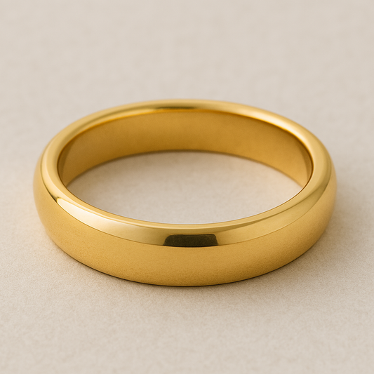 9ct Gold Court Wedding Ring - 4mm width