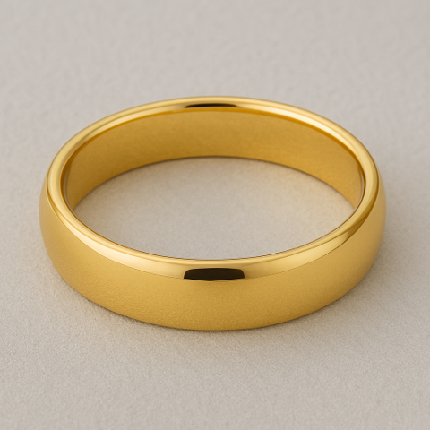 9ct Gold Court Wedding Ring - 5mm width