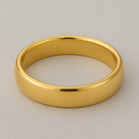9ct Gold Court Wedding Ring - 6mm width