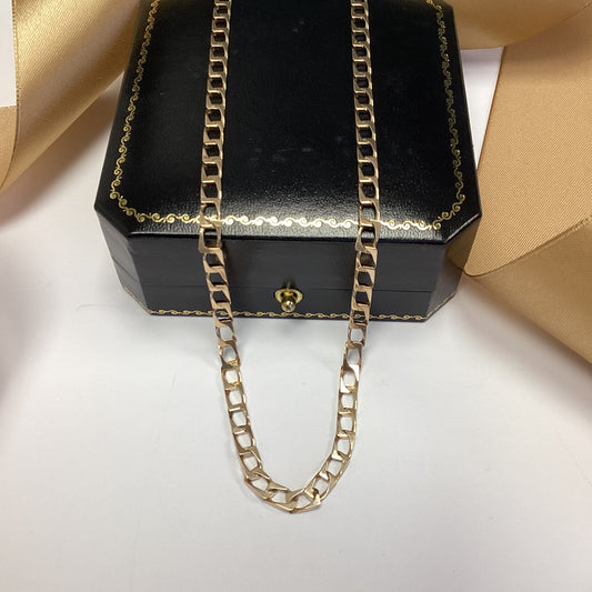 9ct Yellow Gold Curb Chain - 20 Inch