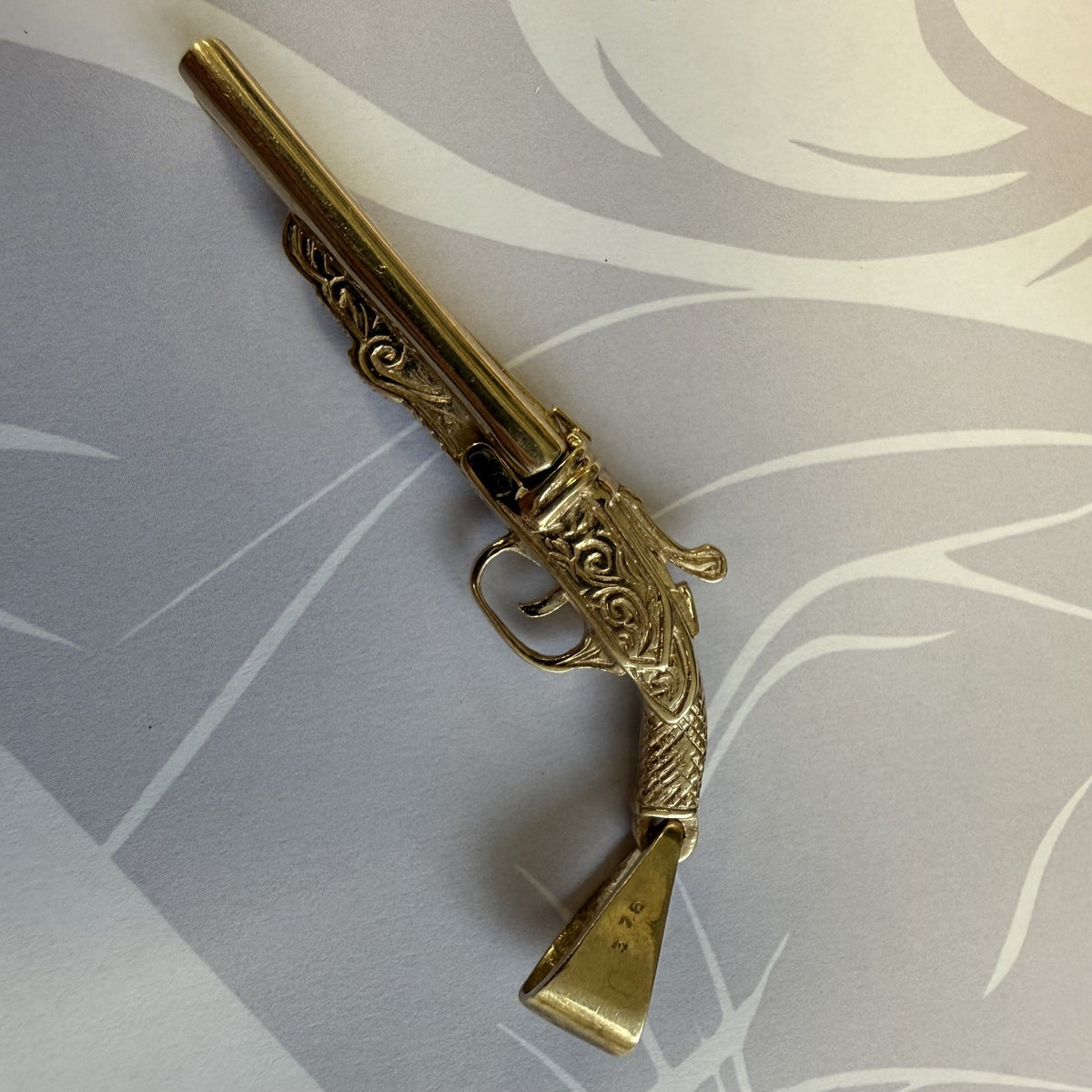 9ct Yellow Gold Shotgun Pendant - XL Solid Gold Pendant