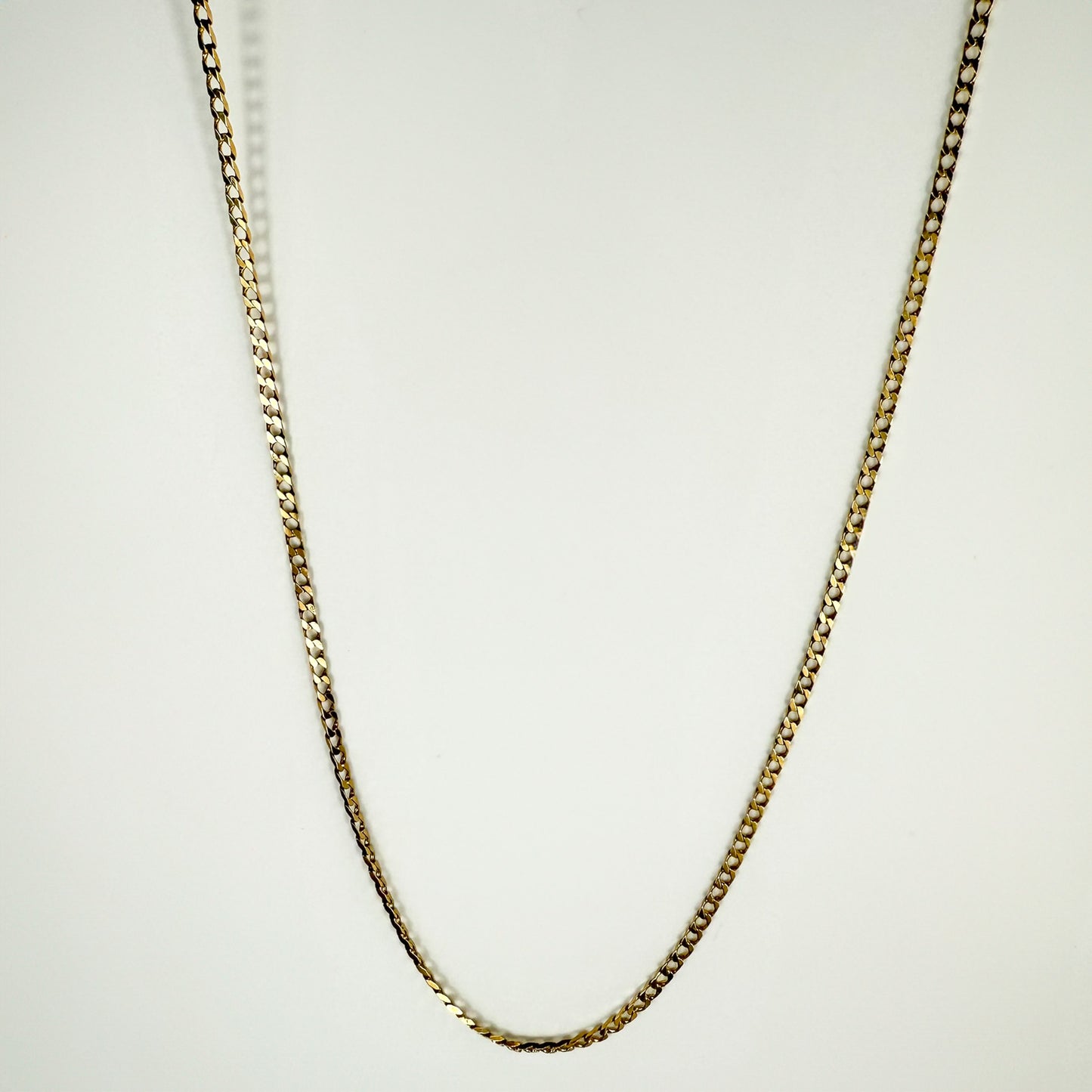 9ct Yellow Gold Square Curb Chain 30 inch