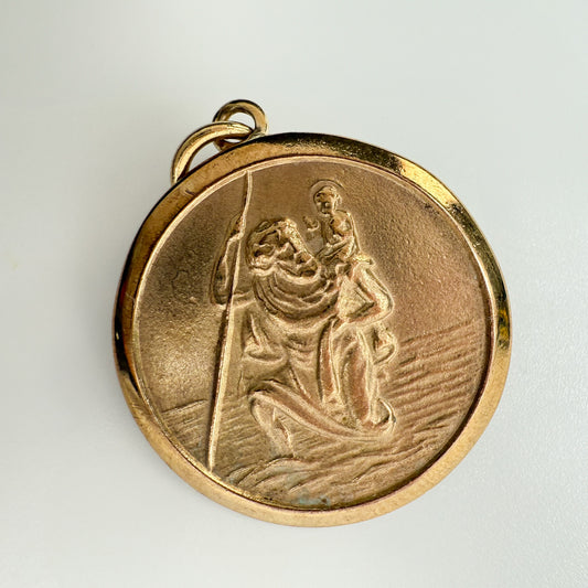 9ct Yellow Gold St. Christopher Pendant