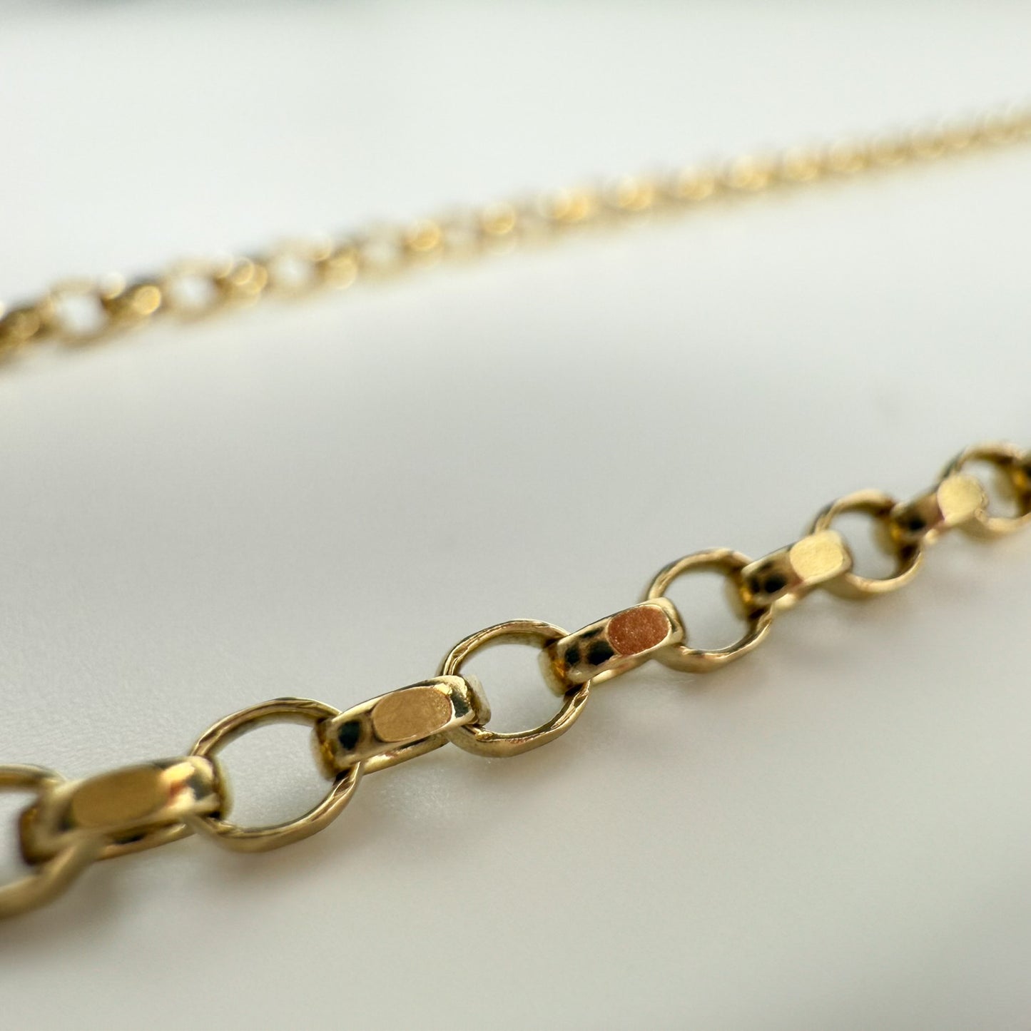 9ct Yellow Gold Small Link 24 inch Belcher Chain