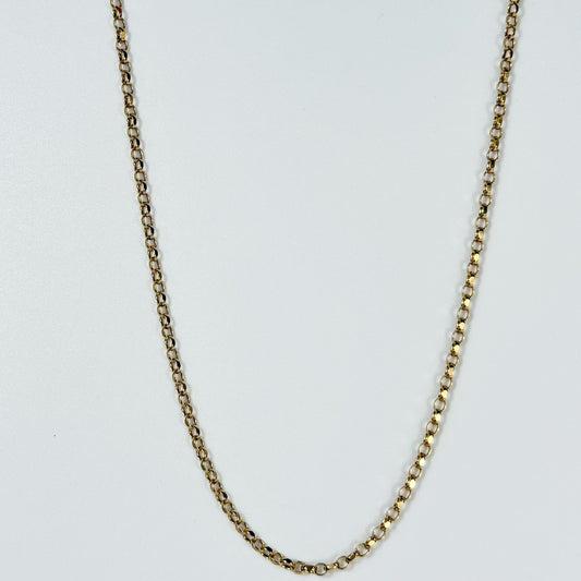 9ct Yellow Gold Small Link 24 inch Belcher Chain