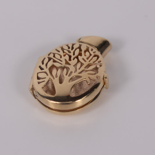 9ct Yellow Gold Tree of Life Locket Pendant