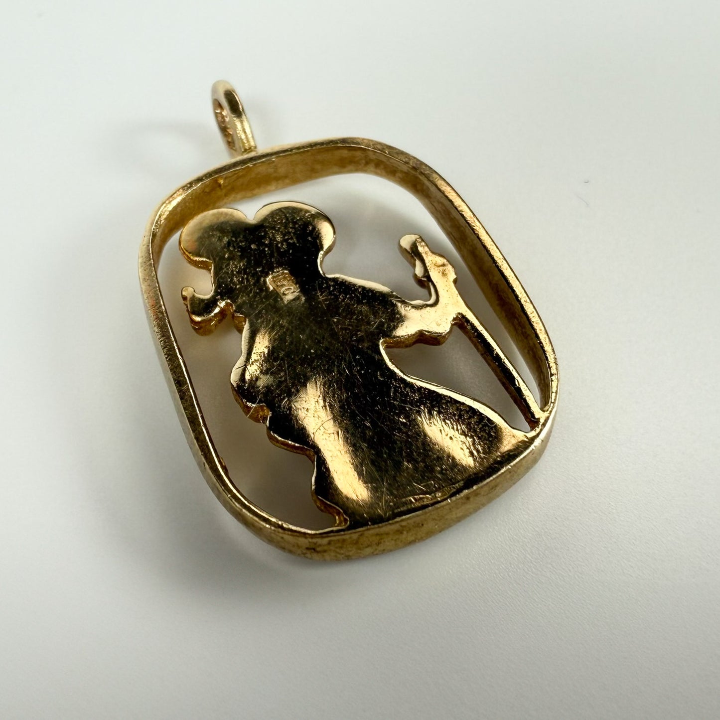 9ct Yellow Gold Saint Christopher Openwork Pendant