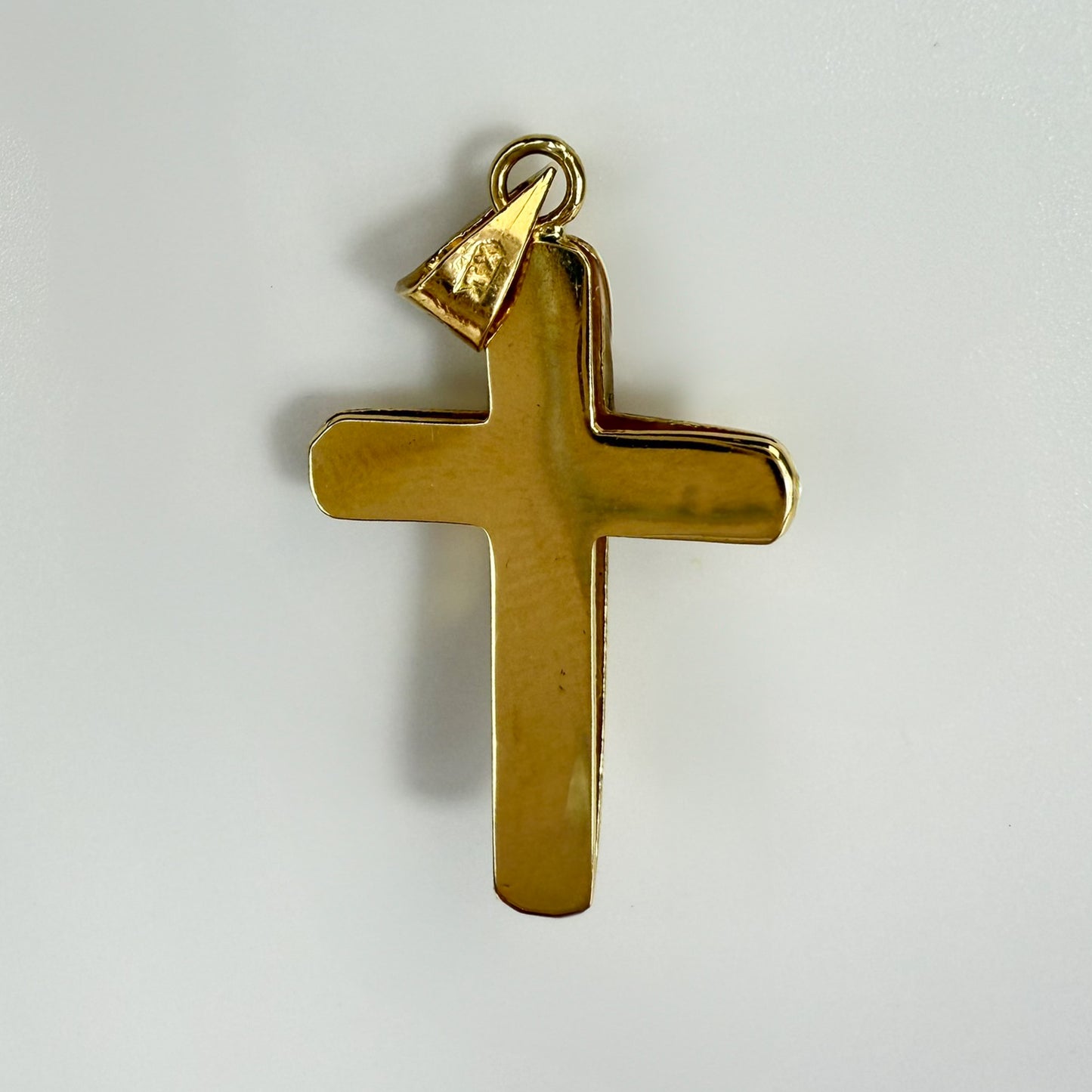 18ct Yellow Gold- Two Tone Crucifix