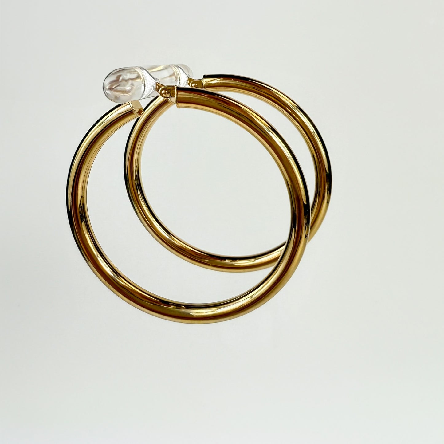 9ct Yellow Gold 4½ cm Hoop Earrings