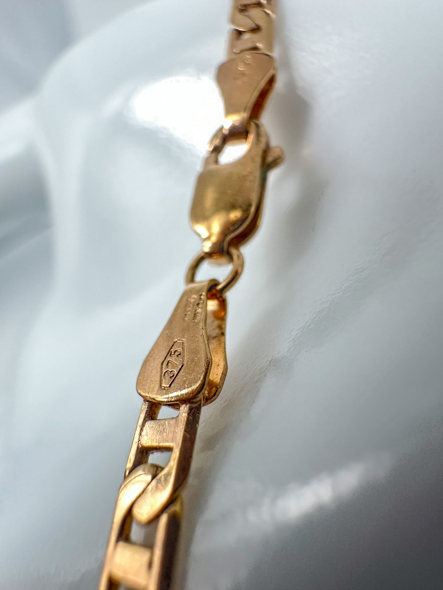 9ct Rose Gold Anchor Mariner Chain - 28 Inch