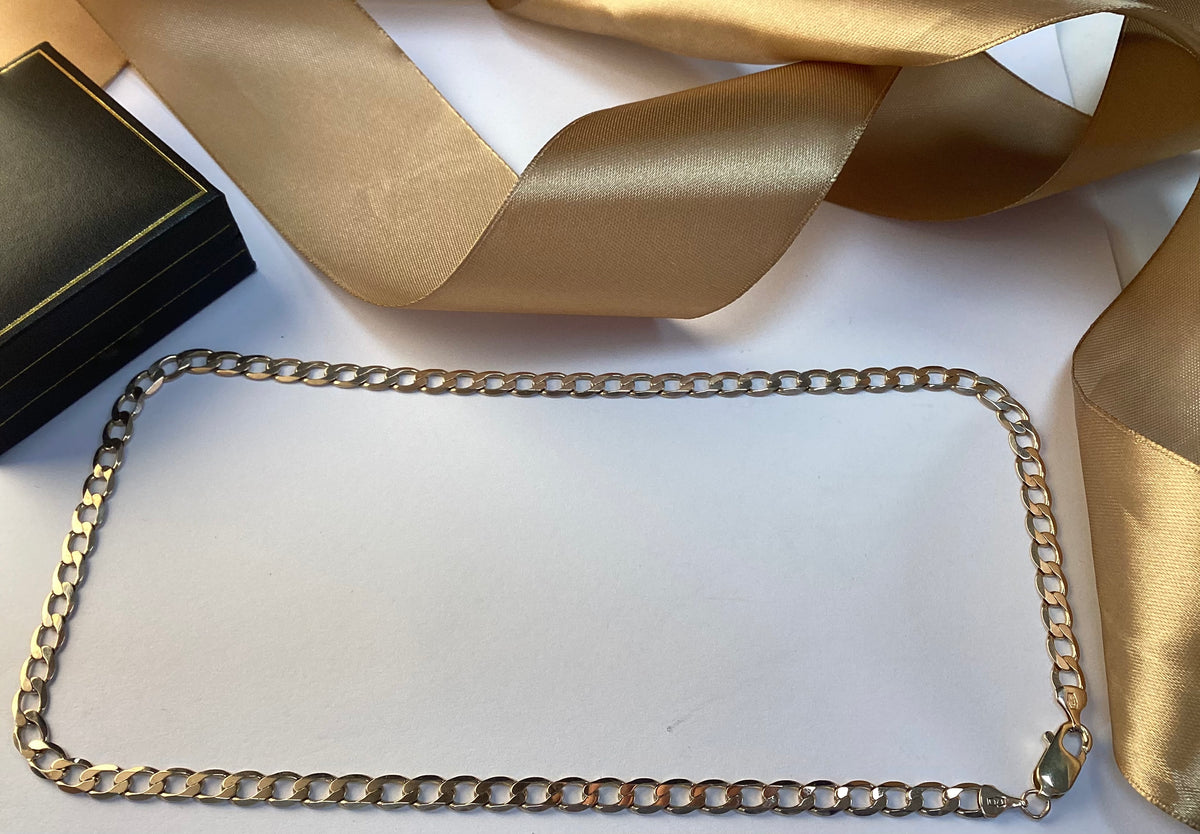 9ct Yellow Gold Curb Chain - 20 Inch