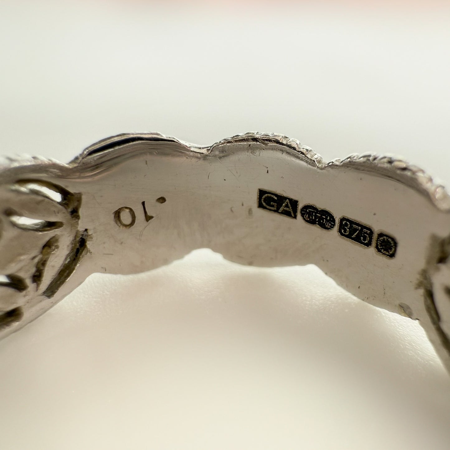 9ct White Gold Diamond Band Ring 0.10ct