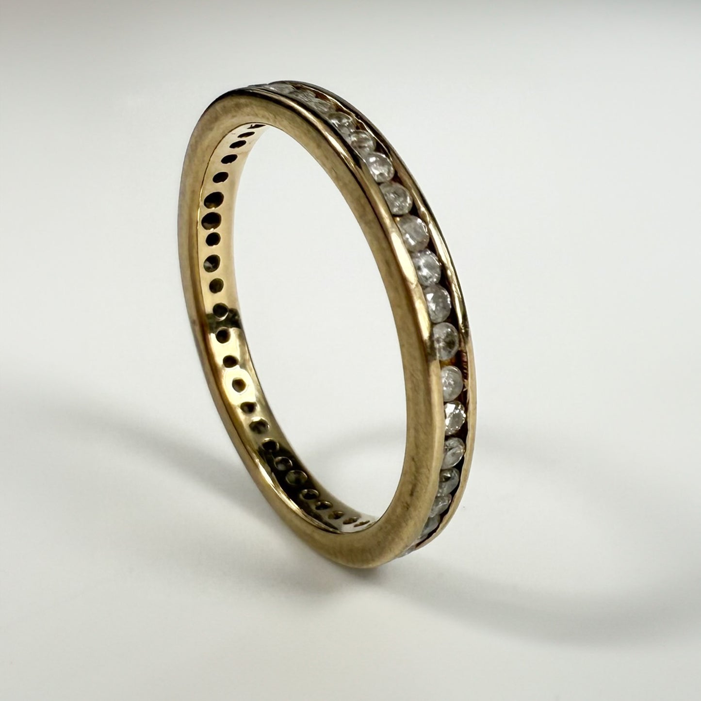 9ct Yellow Gold Cubic Zirconia Eternity Band Ring