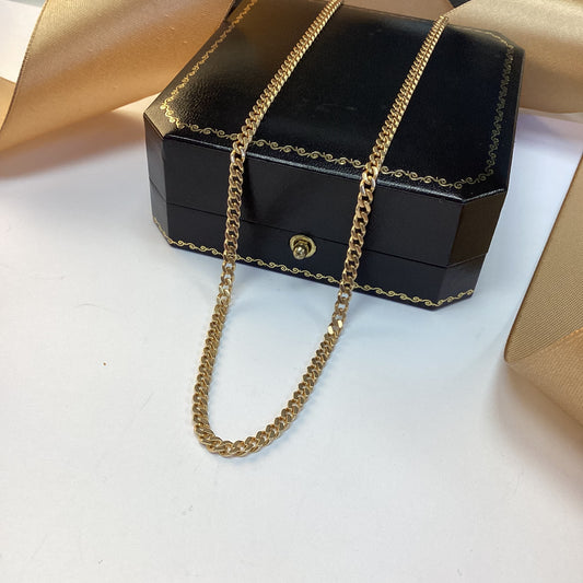 9ct Yellow Gold Curb Chain - 18 Inch