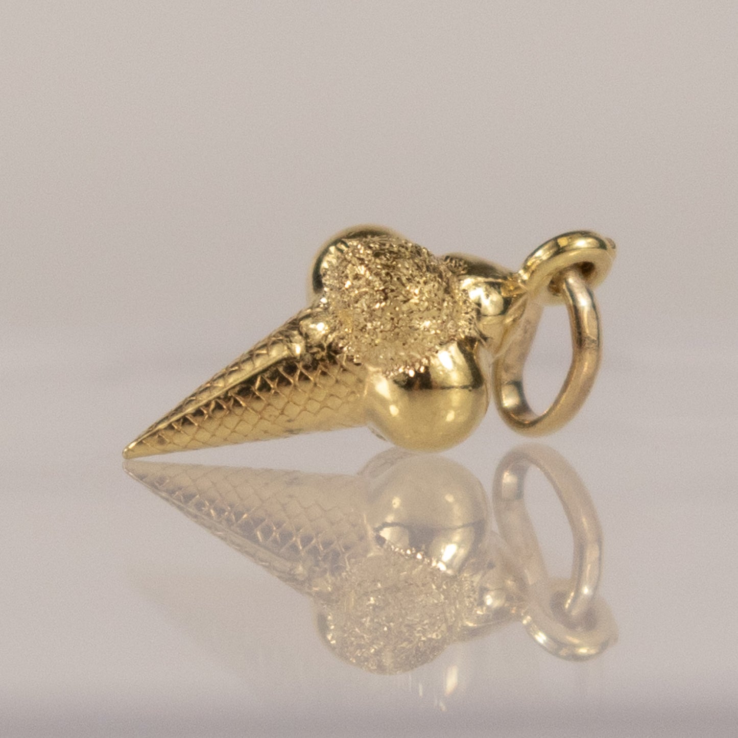9ct Yellow Gold Ice Cream Cone Charm