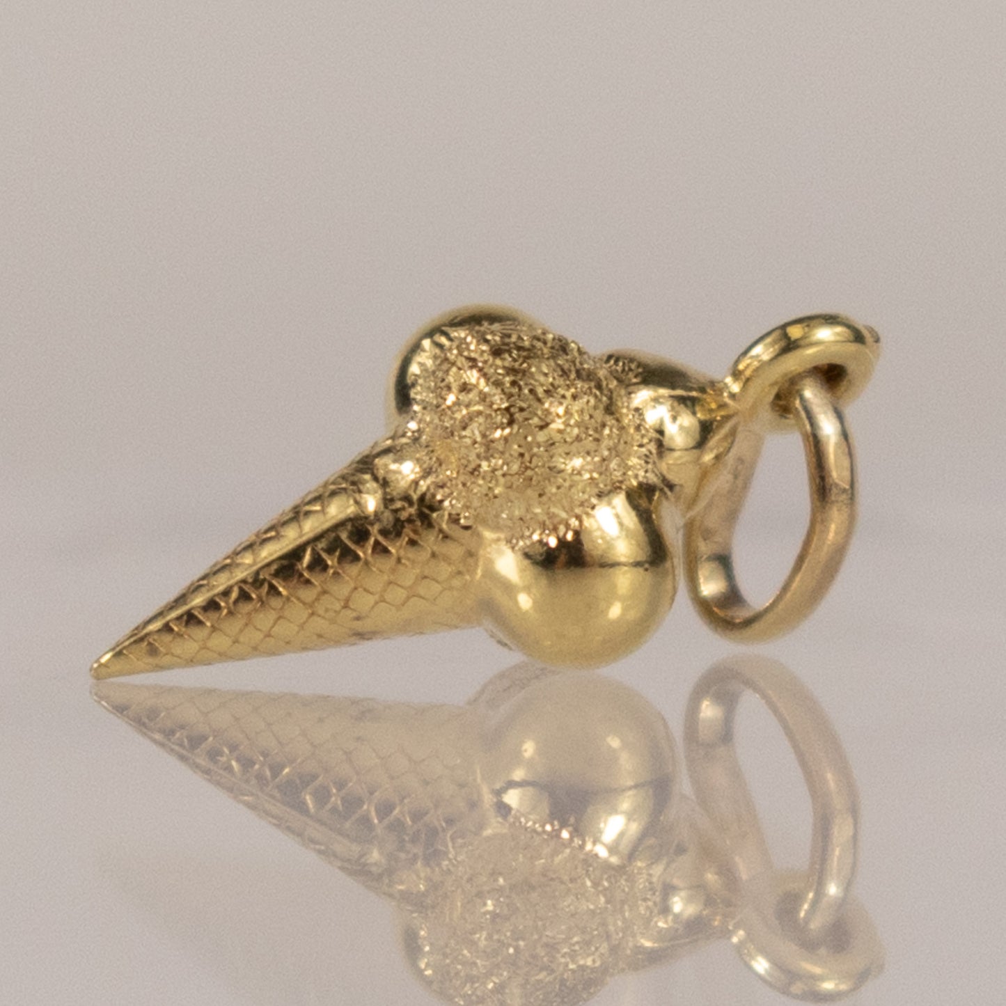 9ct Yellow Gold Ice Cream Cone Charm