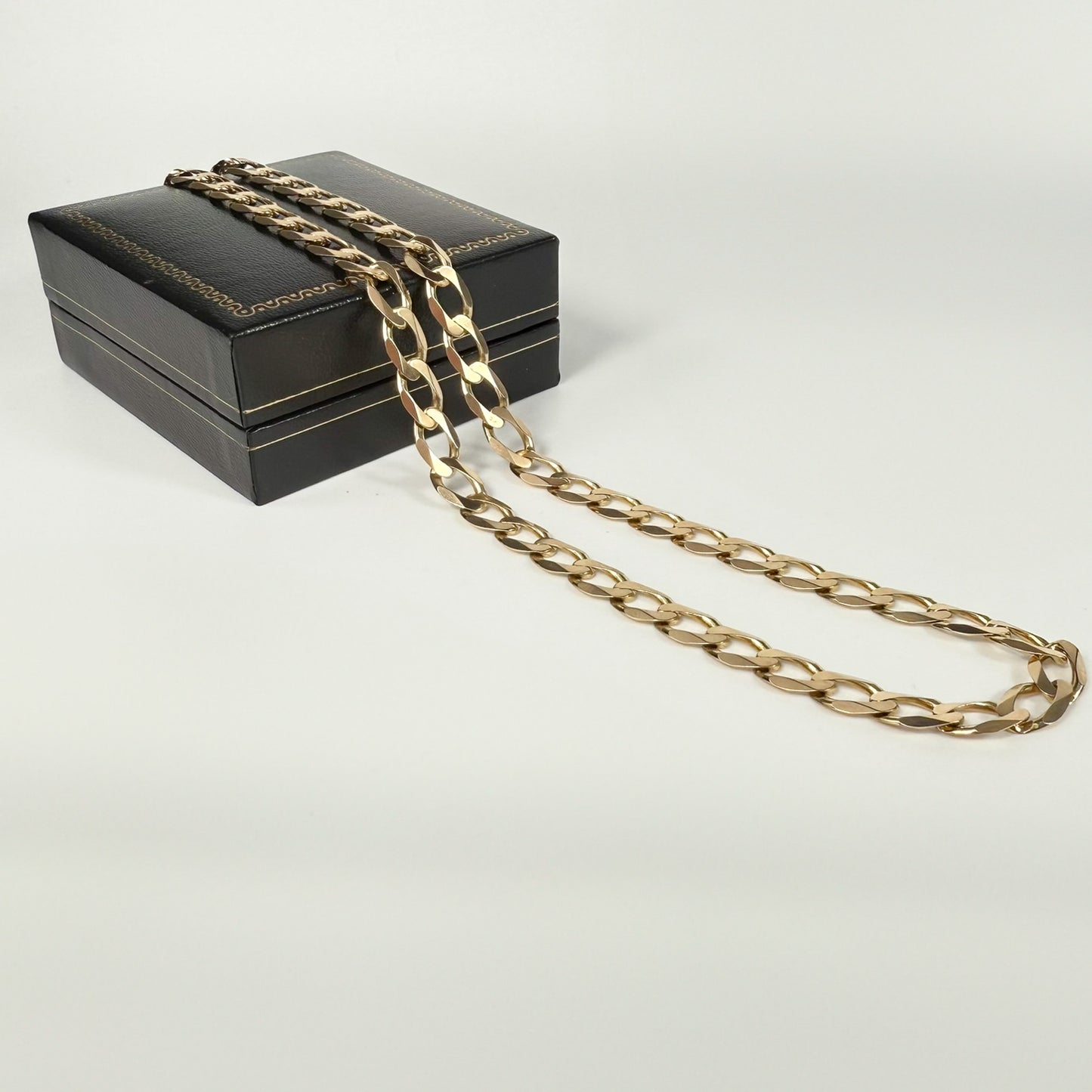 9ct Yellow Gold Flat Curb Chain 18 inches