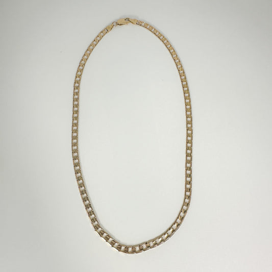9ct Yellow Gold Curb Chain - 18 Inch