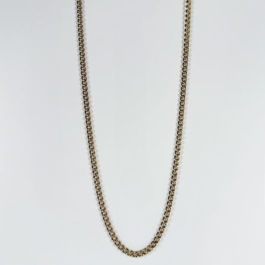 9ct Yellow Gold Heavy Curb Chain Necklace 30 inches