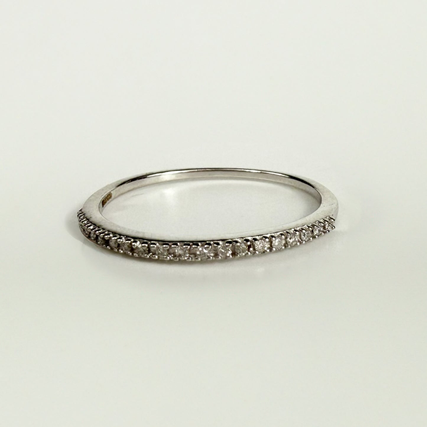 9ct White Gold Diamond Half Eternity Ring