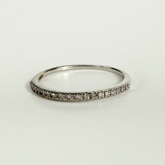 9ct White Gold Diamond Half Eternity Ring