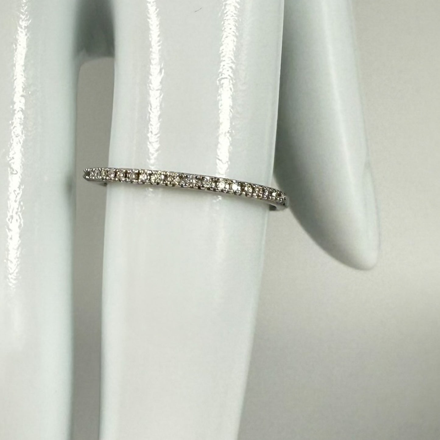 9ct White Gold Diamond Half Eternity Ring