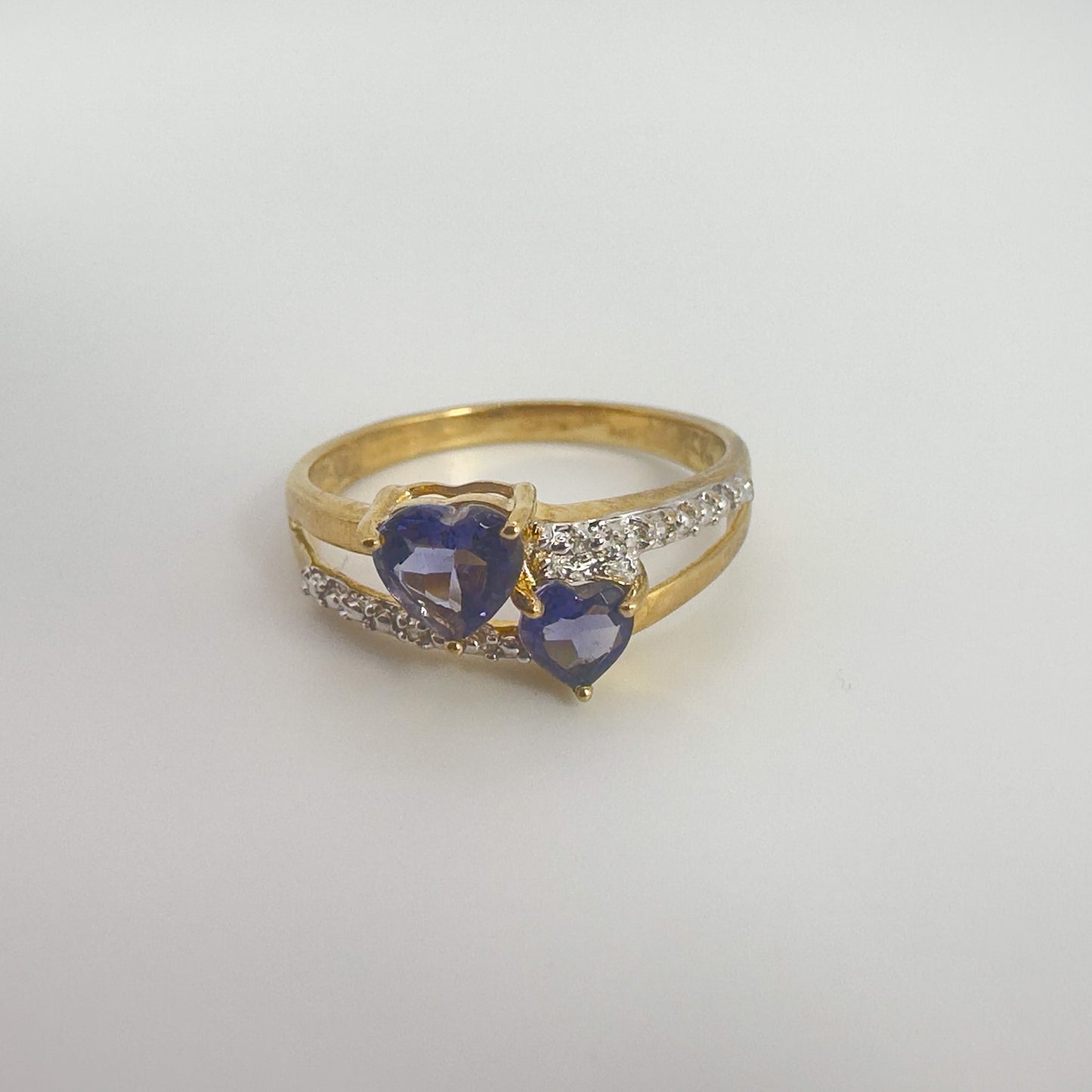 9ct Yellow Gold Tanzanite and Diamond Ring