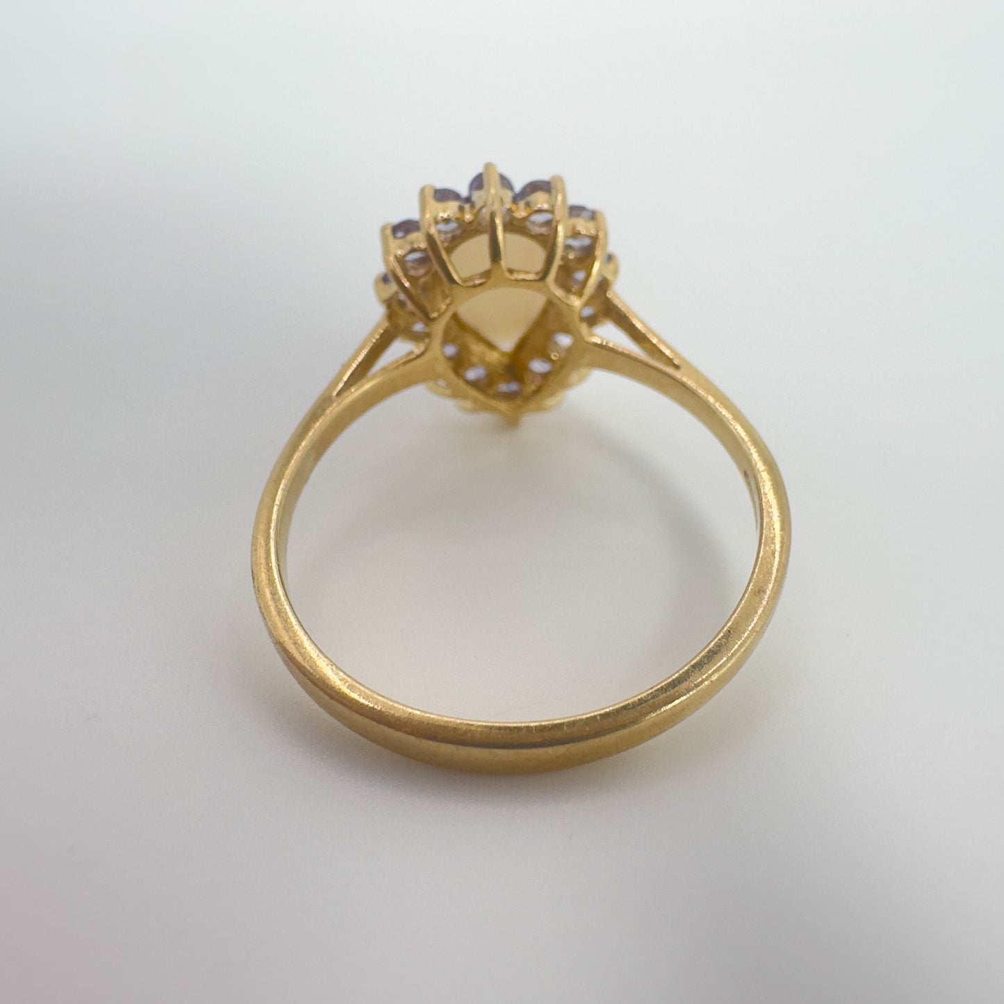 9ct Yellow Gold Opal and Tanzanite Ring