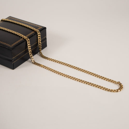 9ct Yellow Gold Curb Chain Necklace - 23 inches