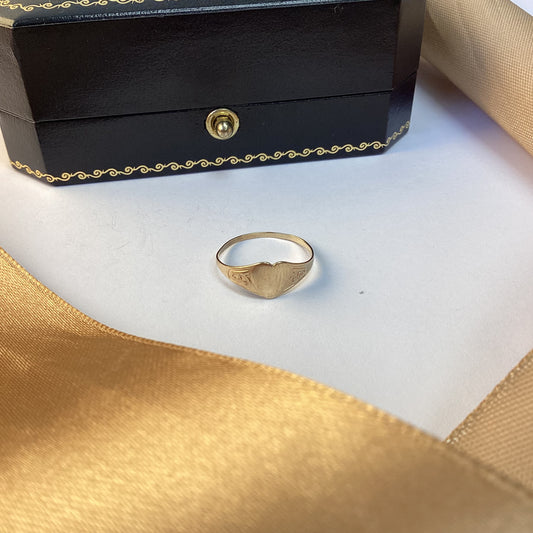 9ct Yellow Gold Children's Heart Ring