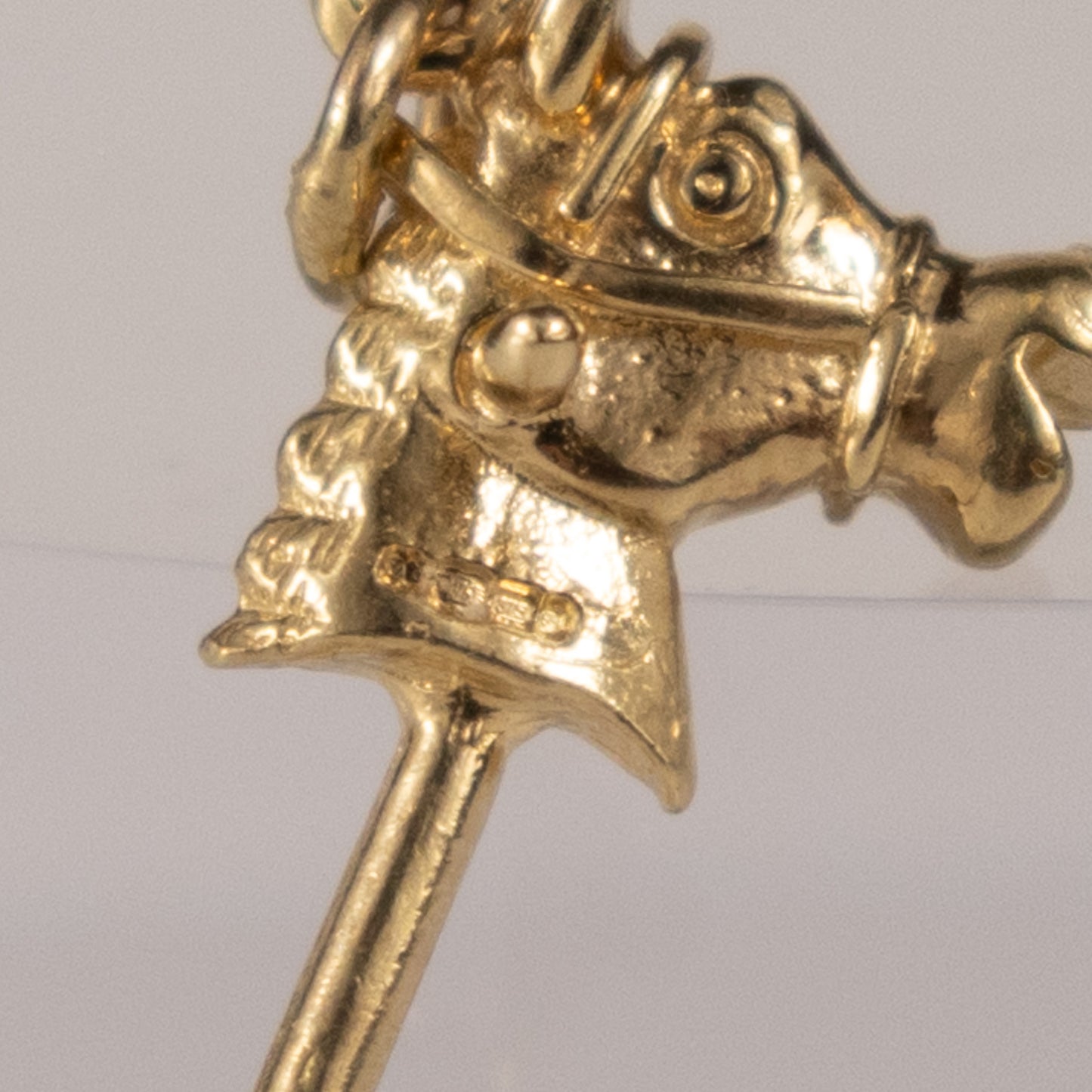 9ct Yellow Gold Rocking Horse Head Charm on Wheels