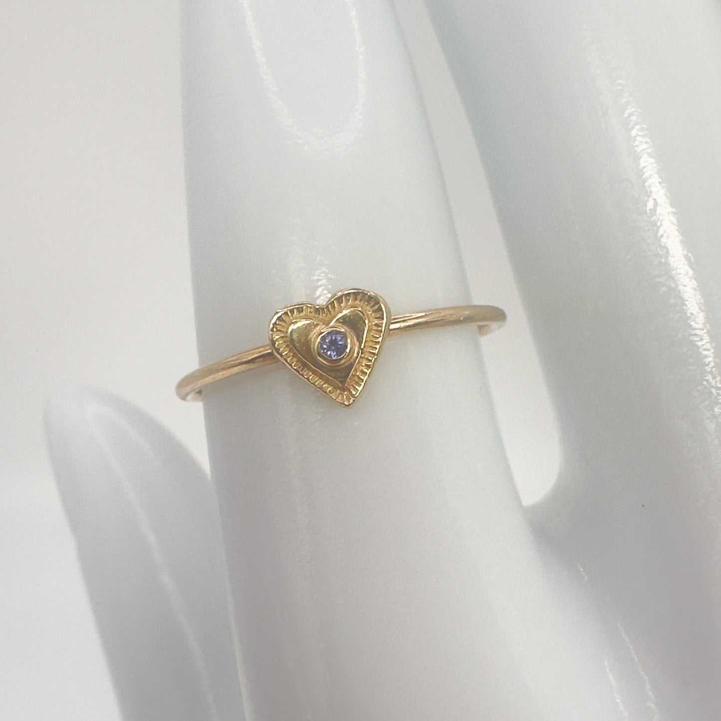 9ct Yellow Gold Tanzanite Love Ring