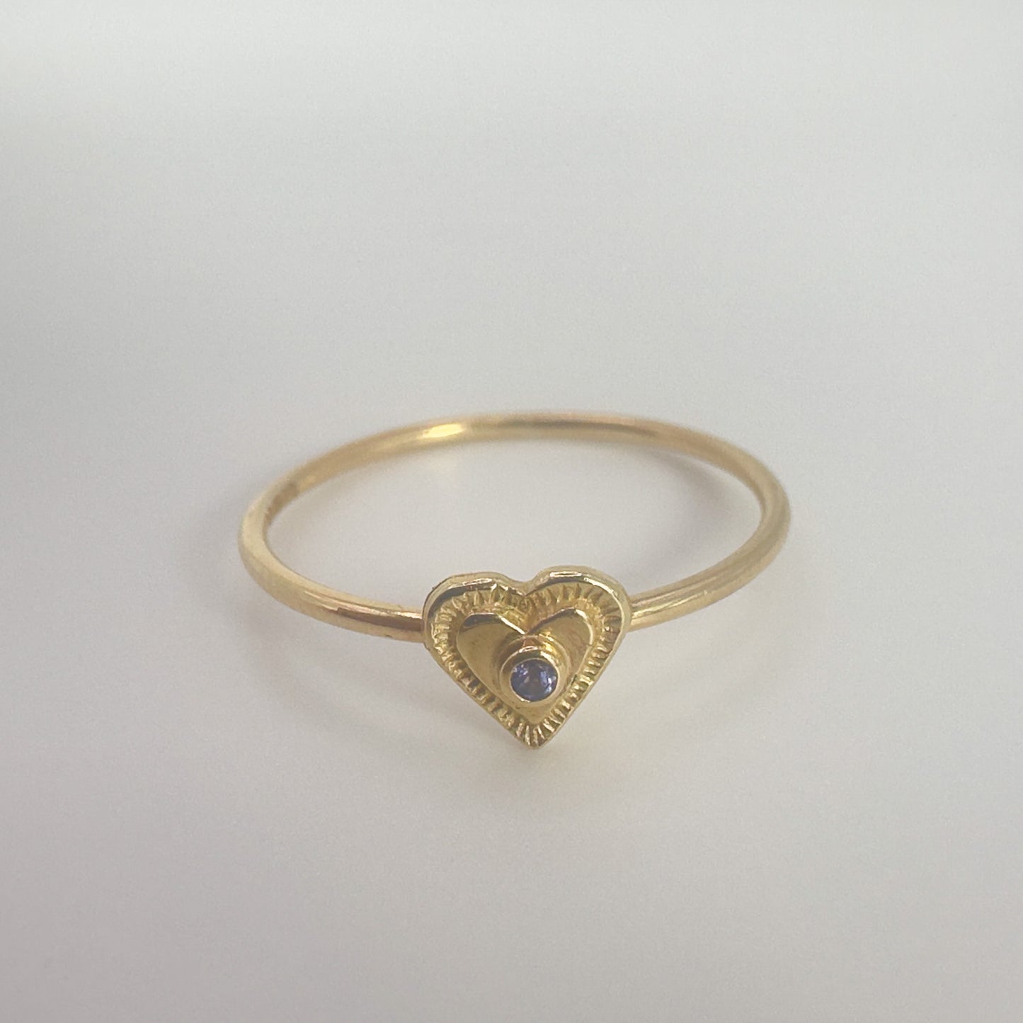 9ct Yellow Gold Tanzanite Love Ring