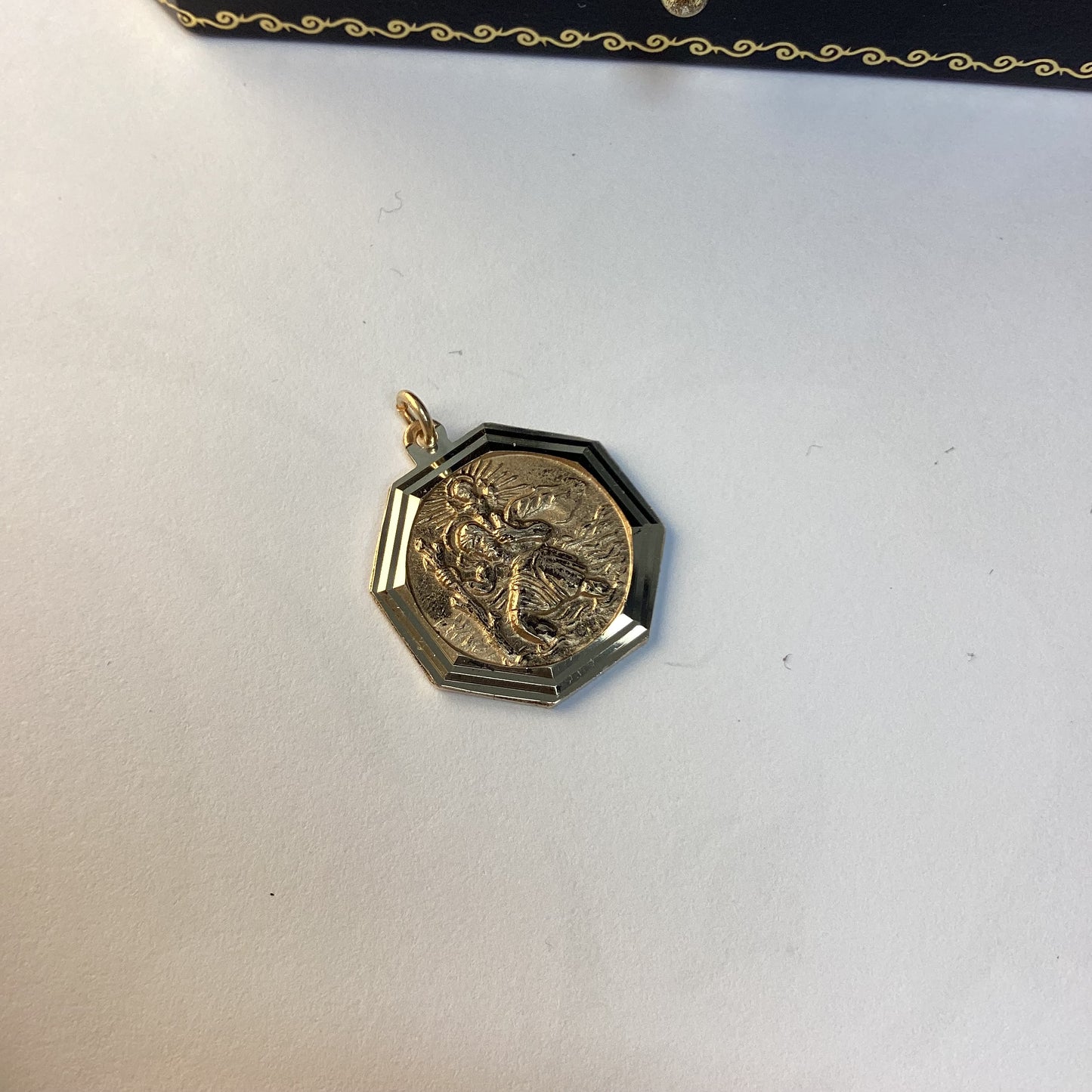 9ct Yellow Gold St Christopher Pendant / Charm