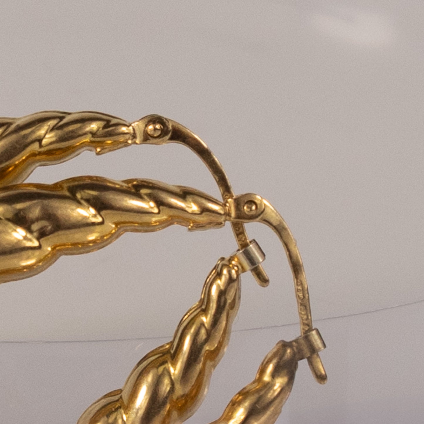 9ct Yellow Gold Chunky Twisted Hoop Earrings