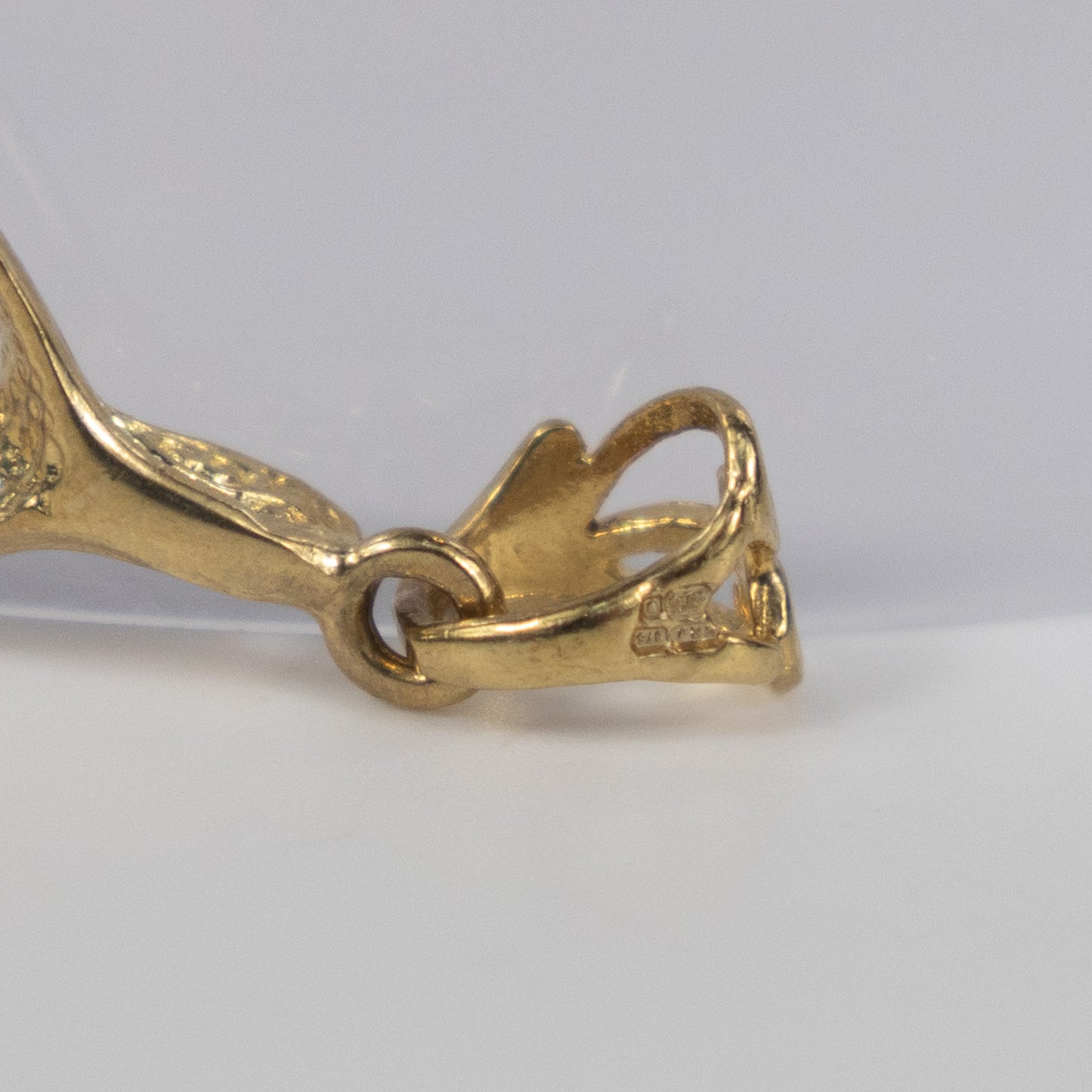 9ct Yellow Gold ‘21’ Wishbone Pendant with Cubic Zirconia