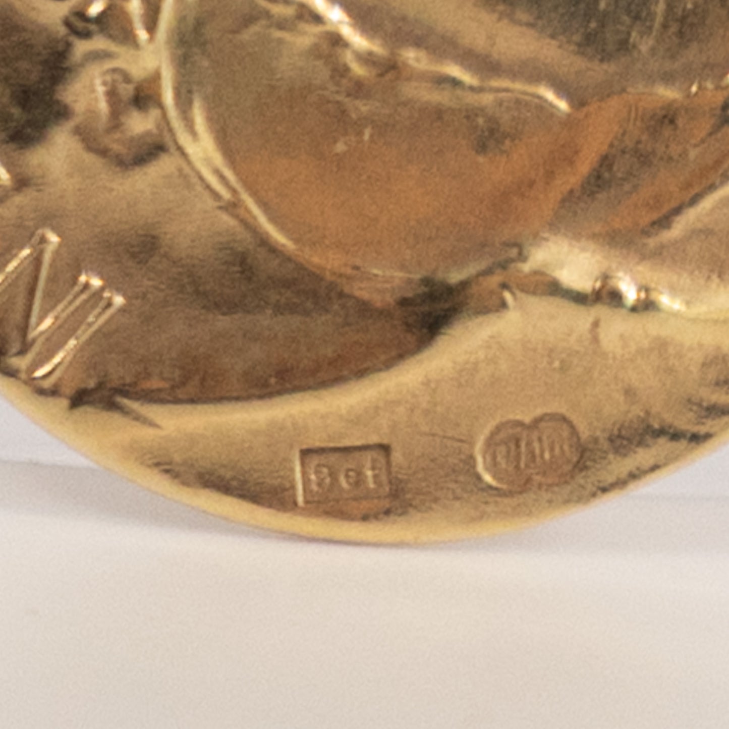 9ct Yellow Gold St George and Ship Medal Pendant