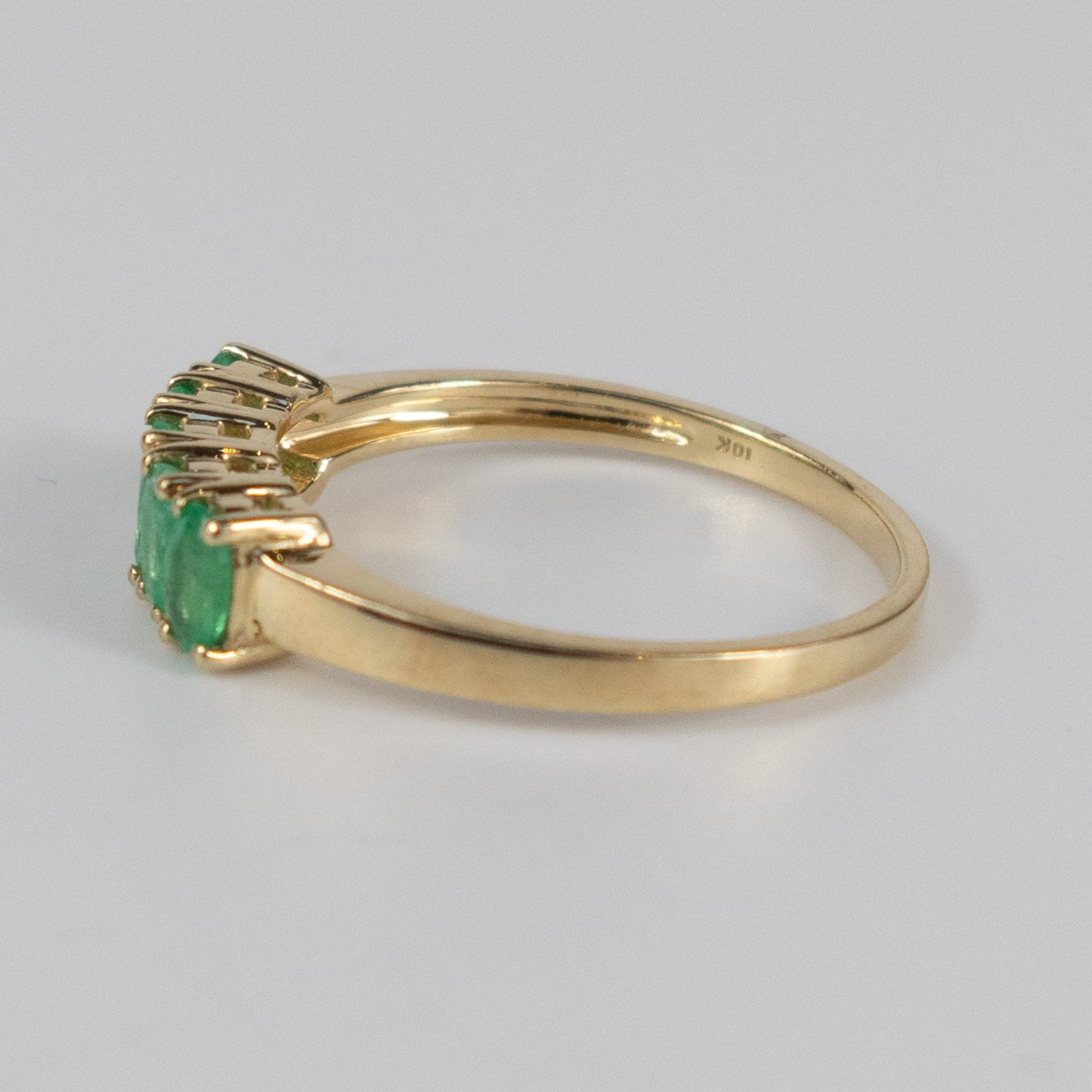9ct Yellow Gold Five-Stone Emerald Ring