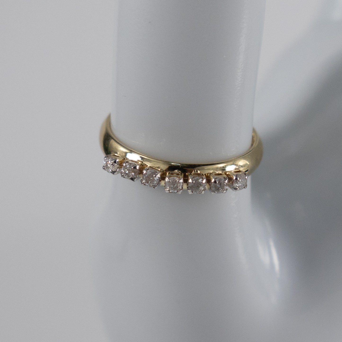 9ct Yellow Gold Seven-Stone Diamond Ring