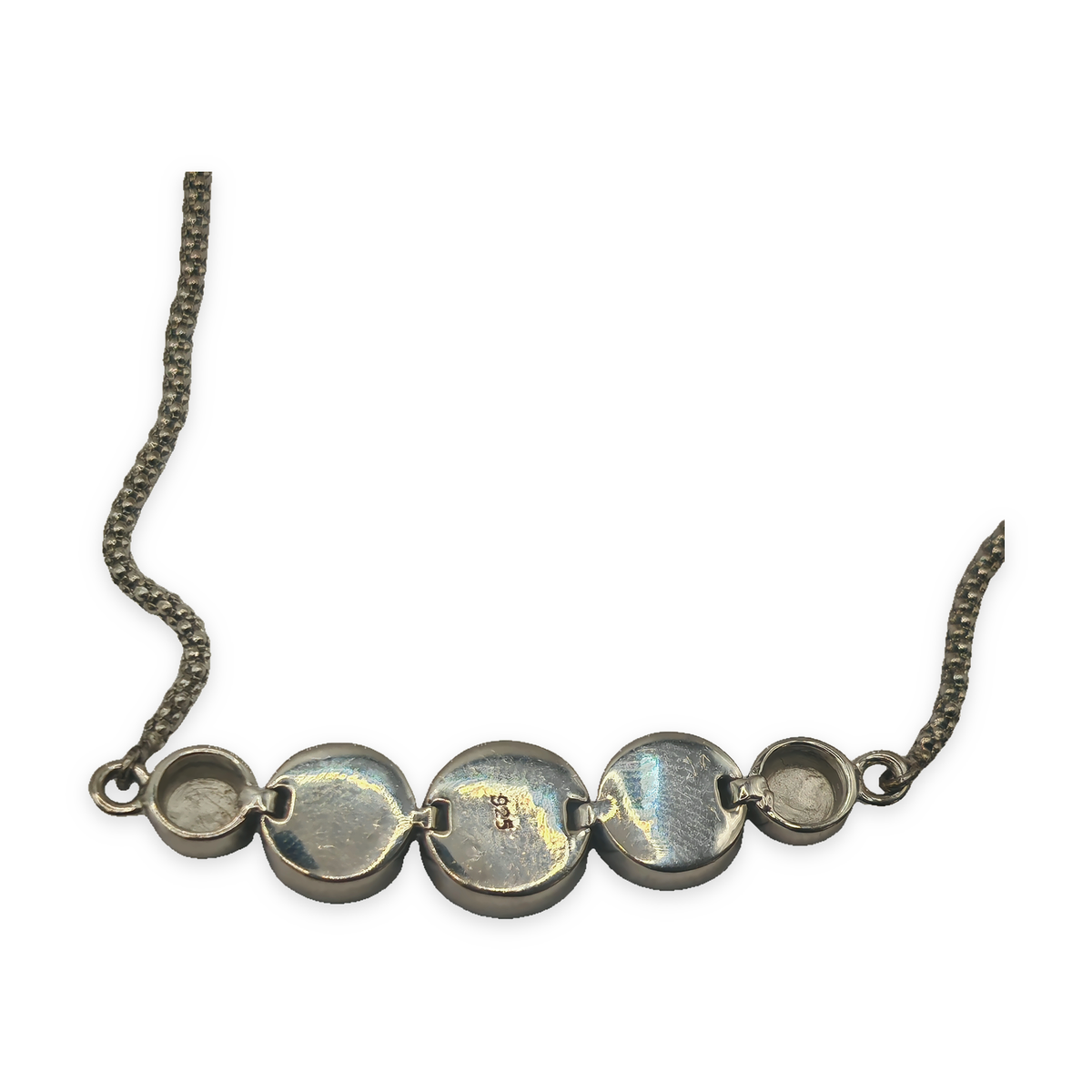 Sterling Silver Adjustable Bolo Slider Bracelet with CZ, photograph 6 of 7. SKU SIL-31.