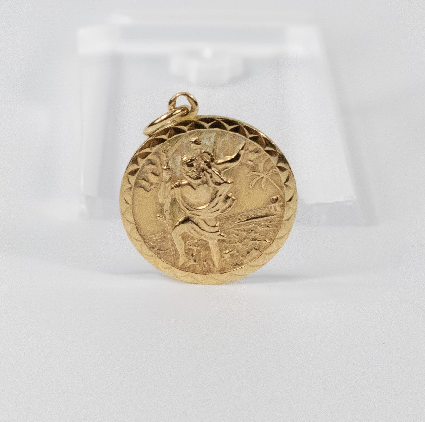 Second-Hand 9ct Gold Round St Christopher Pendant