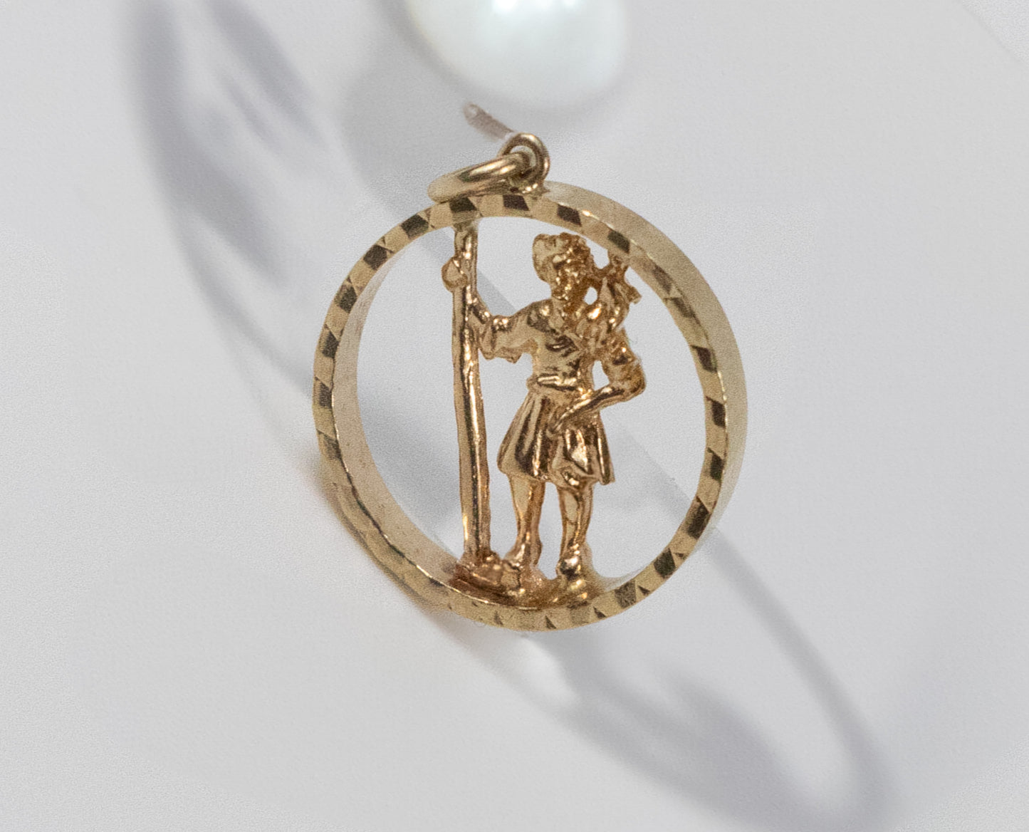 Second-Hand 9ct Gold Openwork St Christopher Pendant