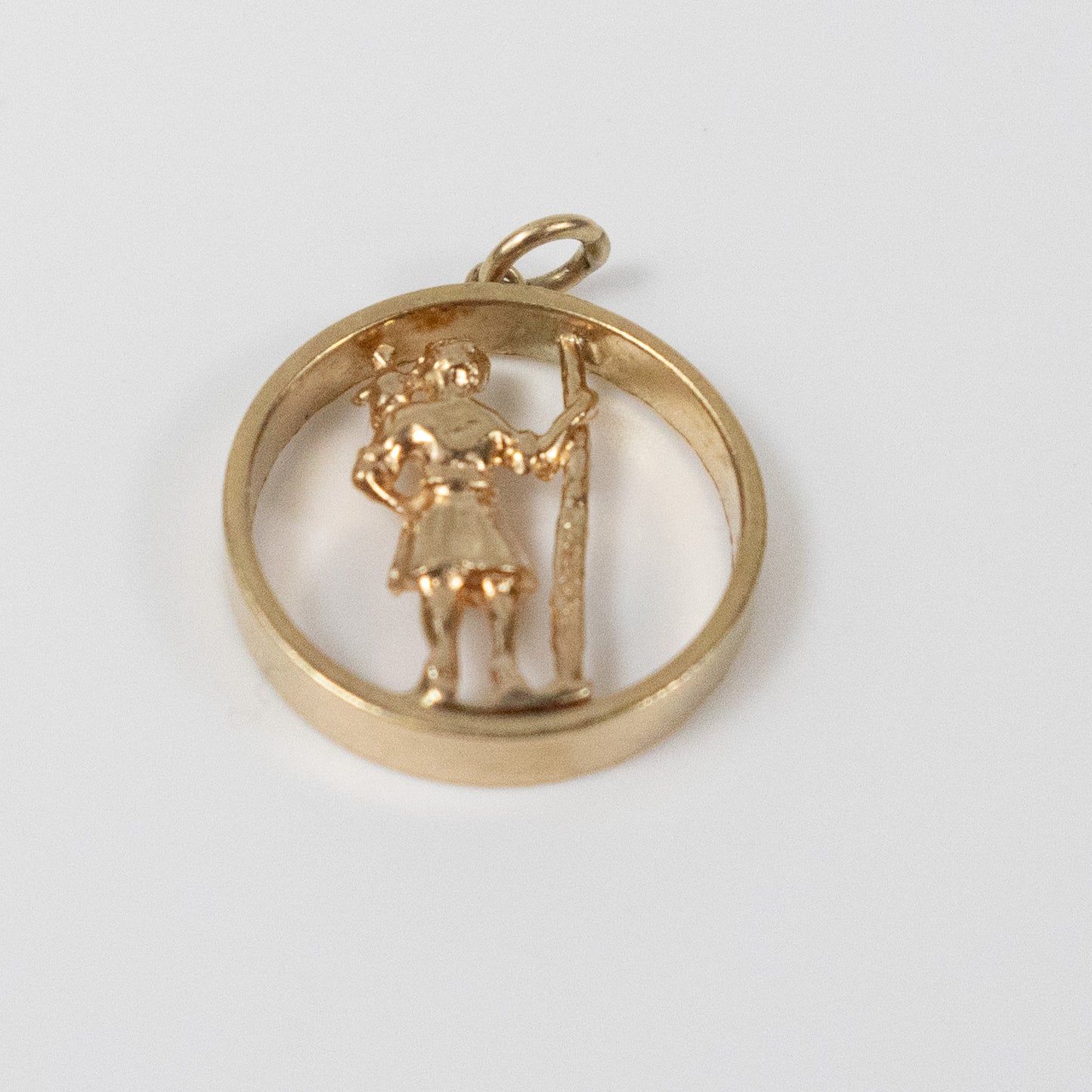 Second-Hand 9ct Gold Openwork St Christopher Pendant