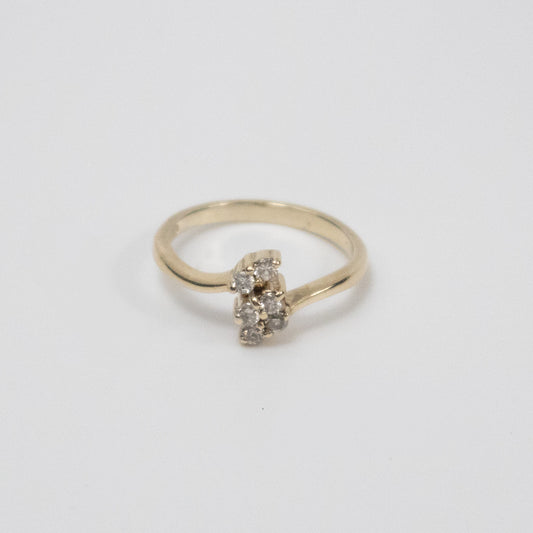 Second-Hand 9ct Yellow Gold Diamond Cluster Ring